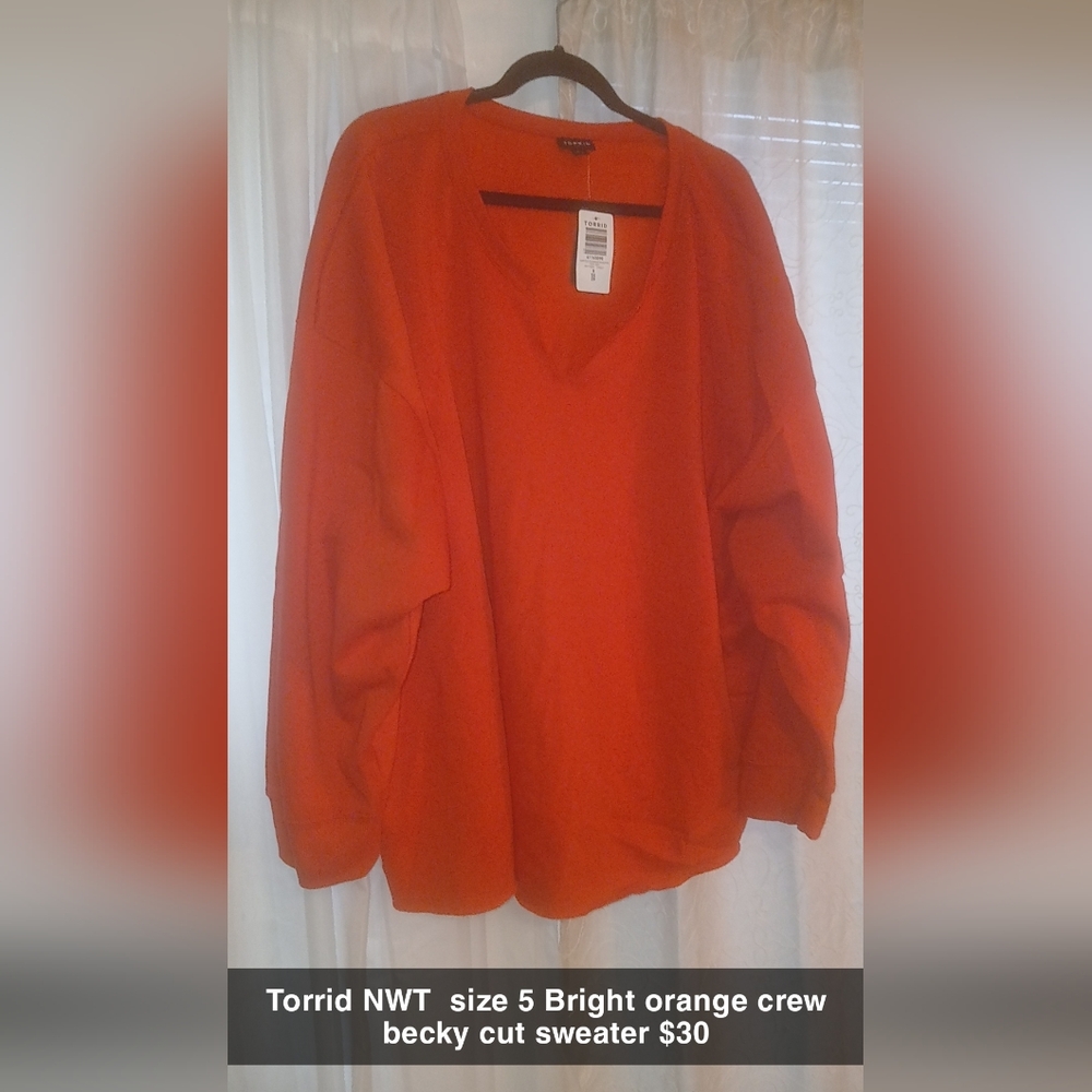 Torrid V-Neck Bright Orange Men's Sweater